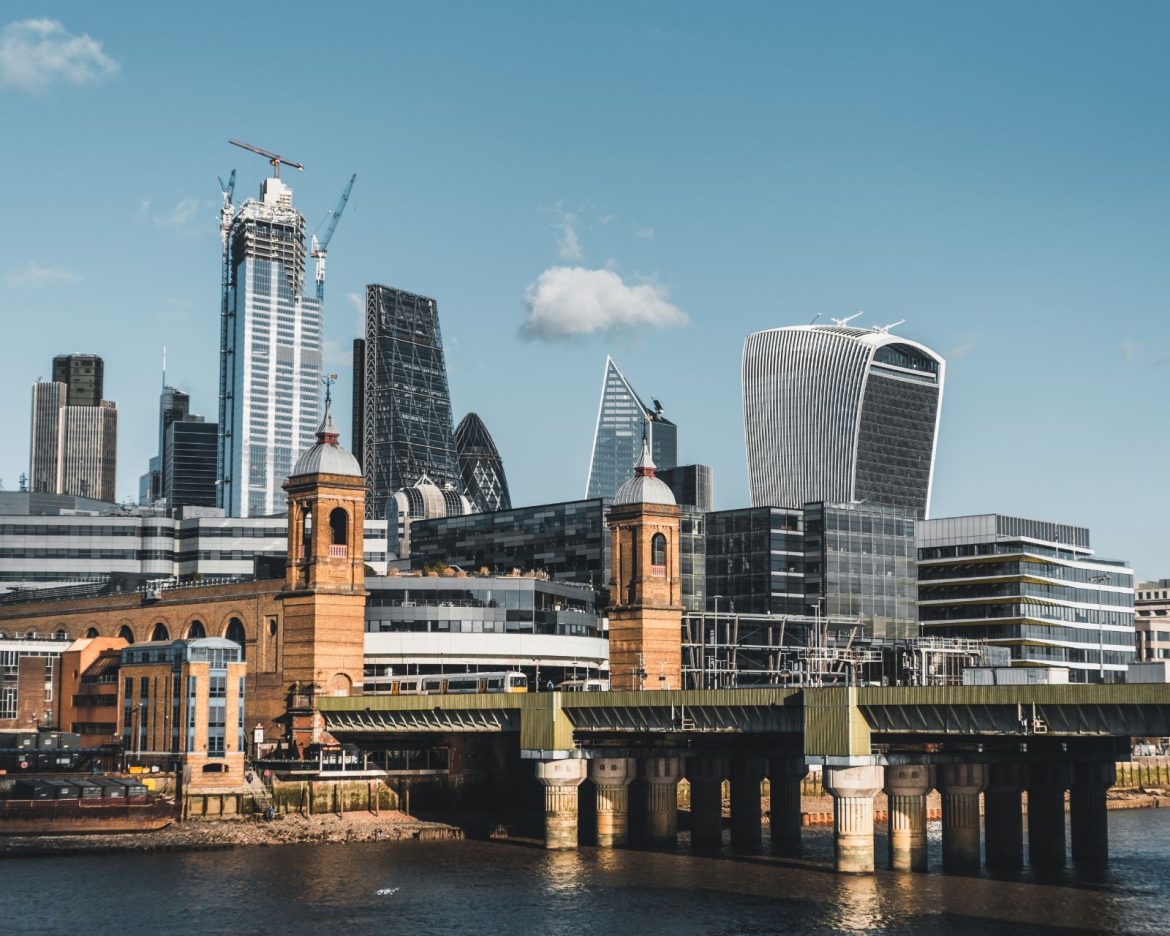 Office buildings in central London, where several major commercial property deals were agreed in 2026